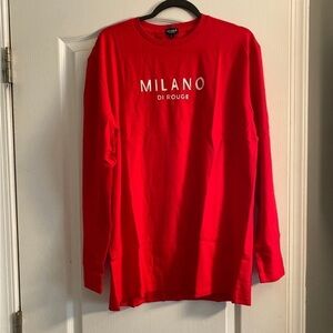 Milano Di Rouge Red Long Sleeve Shirt